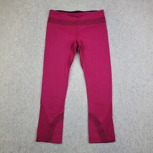 Lululemon‎ Women's Crop Leggings Size 4 Cranberry Run Inspire Athletic Yoga Work